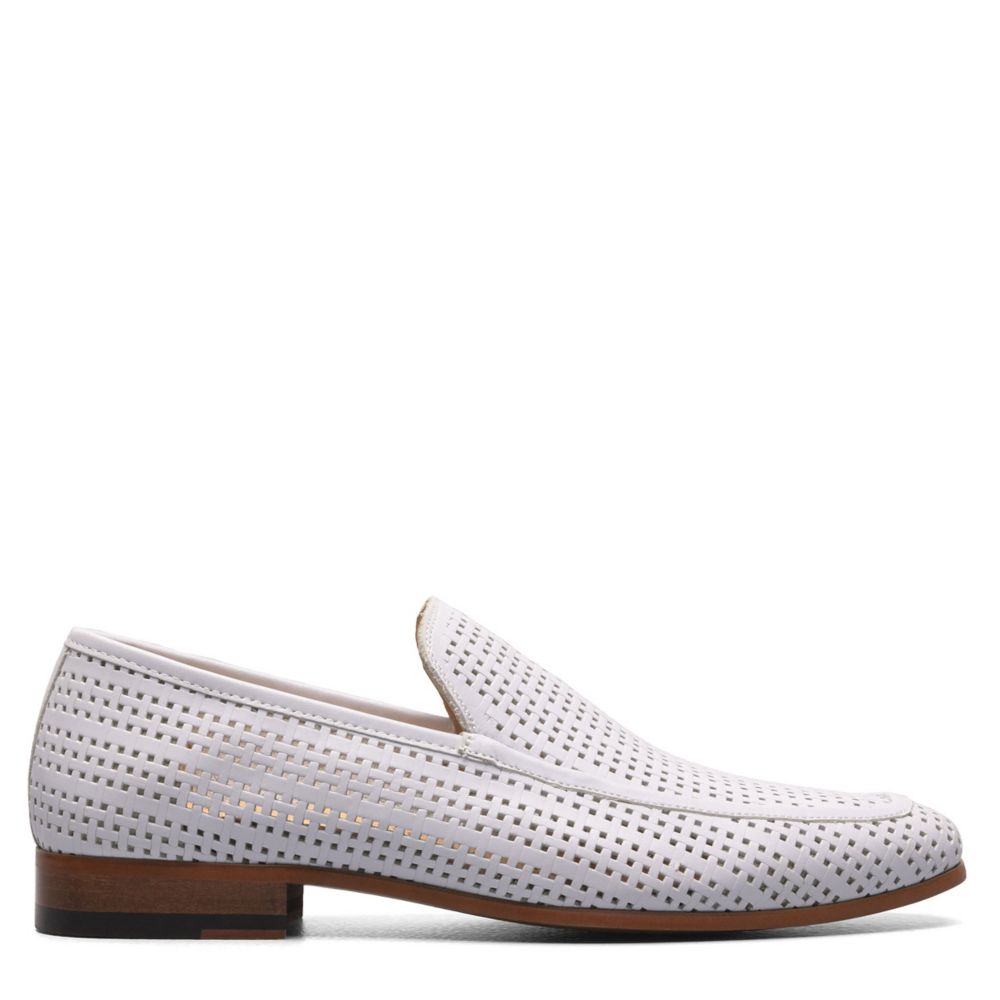 White Stacy Adams Mens Winfield | | Room Shoes