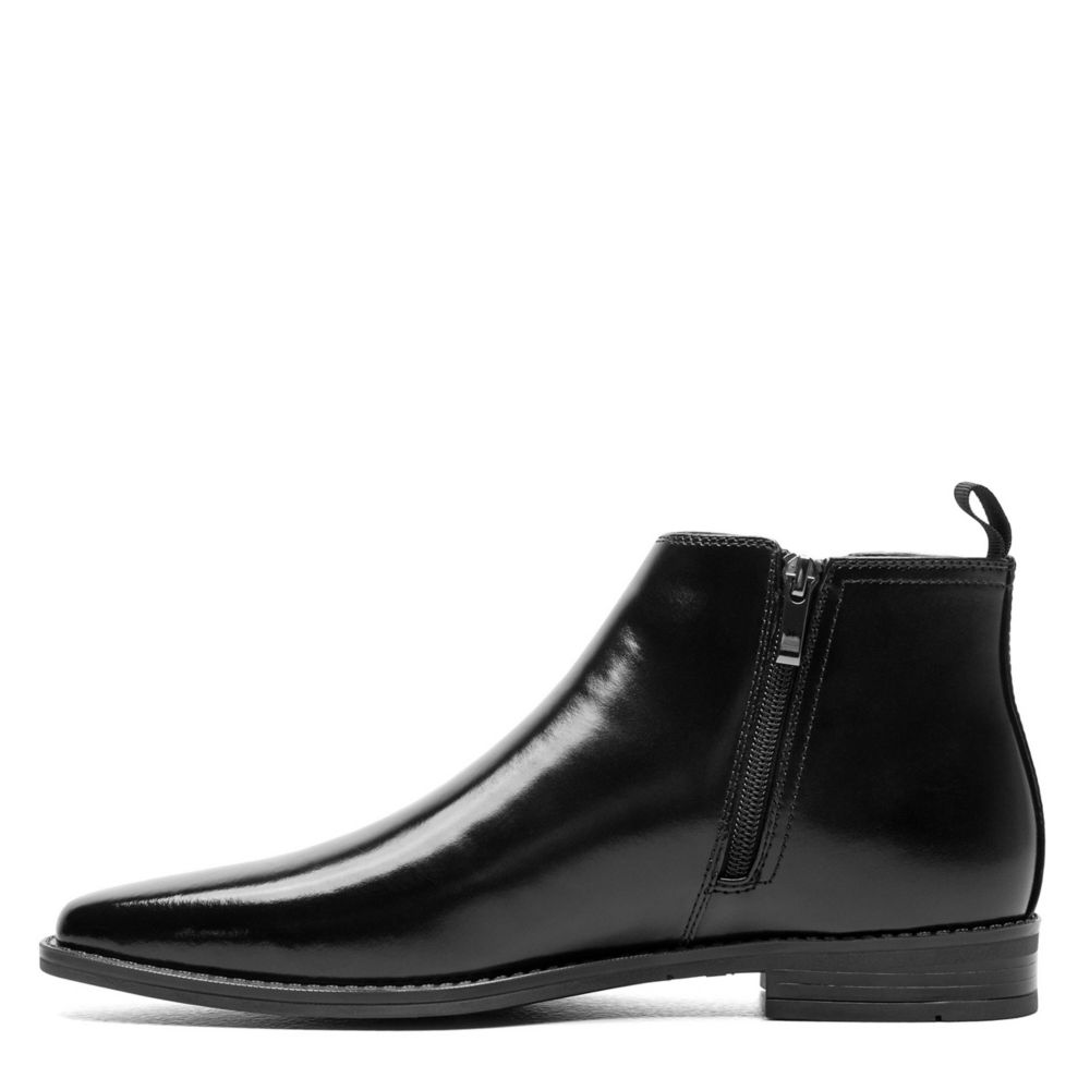 Black Stacy Adams Mens Knox Plain Toe Chelsea Boot Boots Rack Room