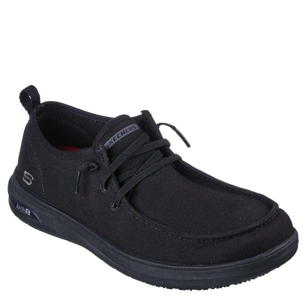 Black Skechers Mens Arch Fit Slip Work Shoe Slip Resistant | Rack Room Shoes