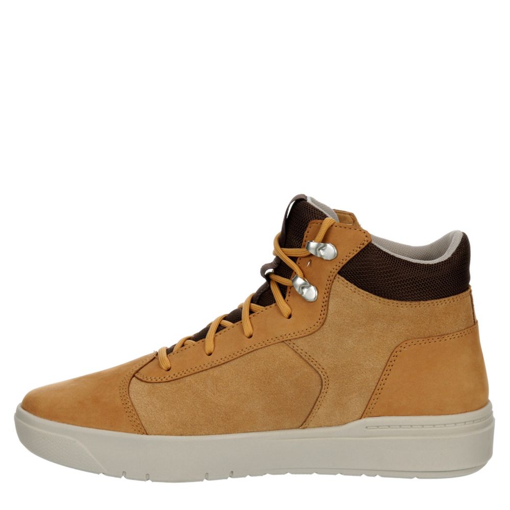 Wheat Timberland Mens Seneca Bay Mid Sneaker | Mens | Rack Room Shoes