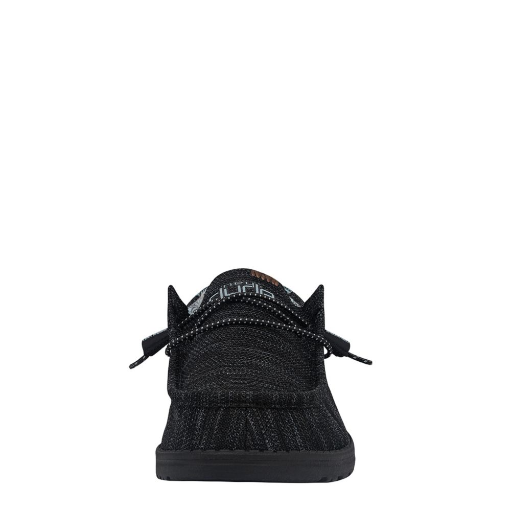 heydude mens wally slip on sneaker black