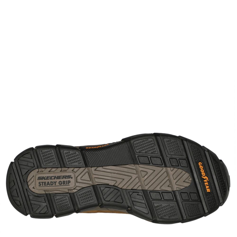 SKECHERS MENS RESPECTED-BOSWELL LACE-UP BOOT - BROWN