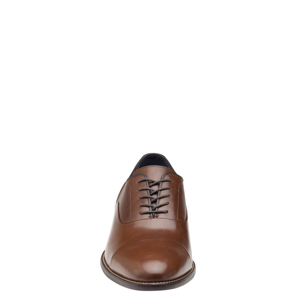 Johnston & Murphy Mens Stockton Cap Toe Oxford - Dark Tan