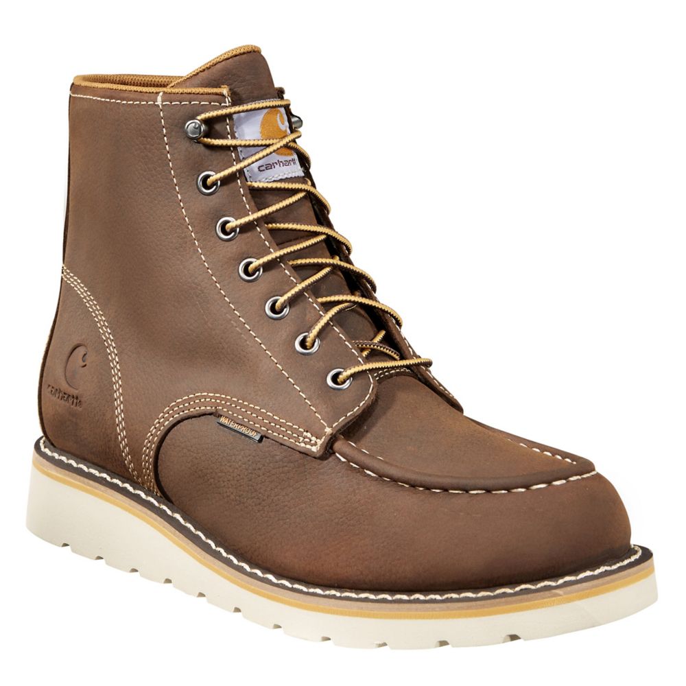 MENS WATERPROOF 6-INCH MOC TOE WEDGE BOOT