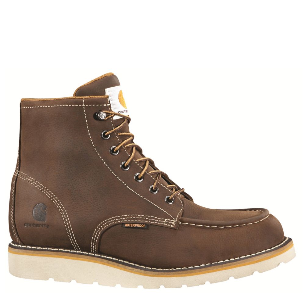 MENS WATERPROOF 6-INCH MOC TOE WEDGE BOOT