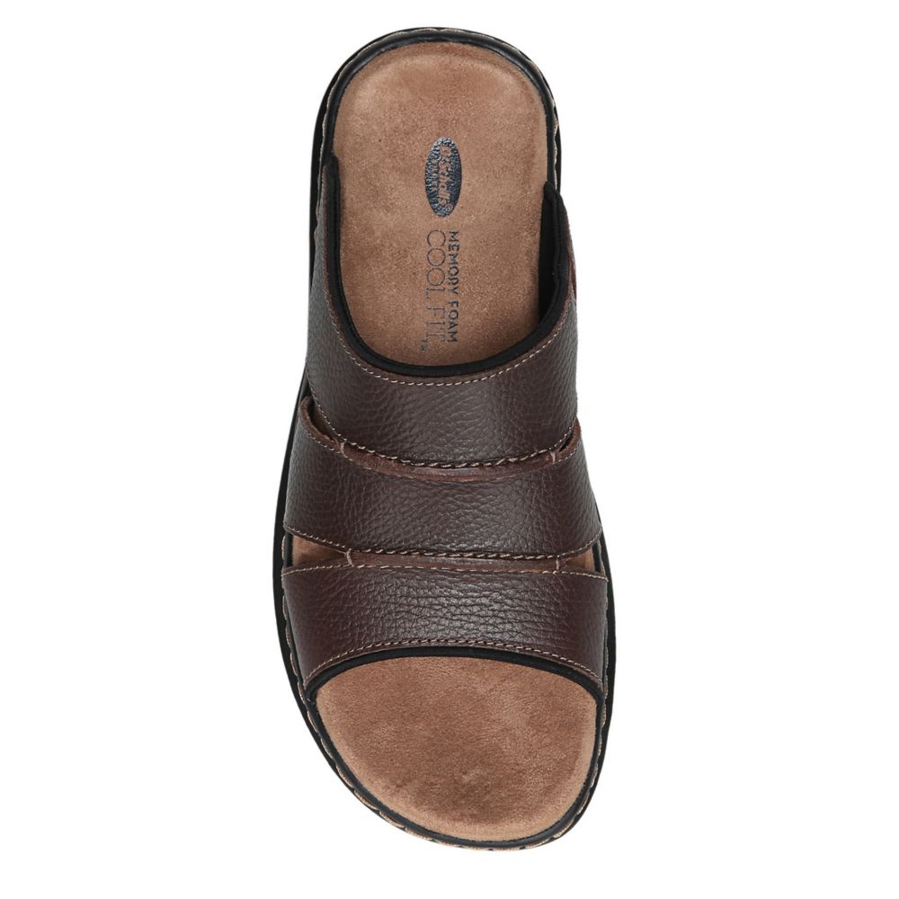 Brown Mens Gordon Slide Sandal Dr. Scholl s Rack Room Shoes