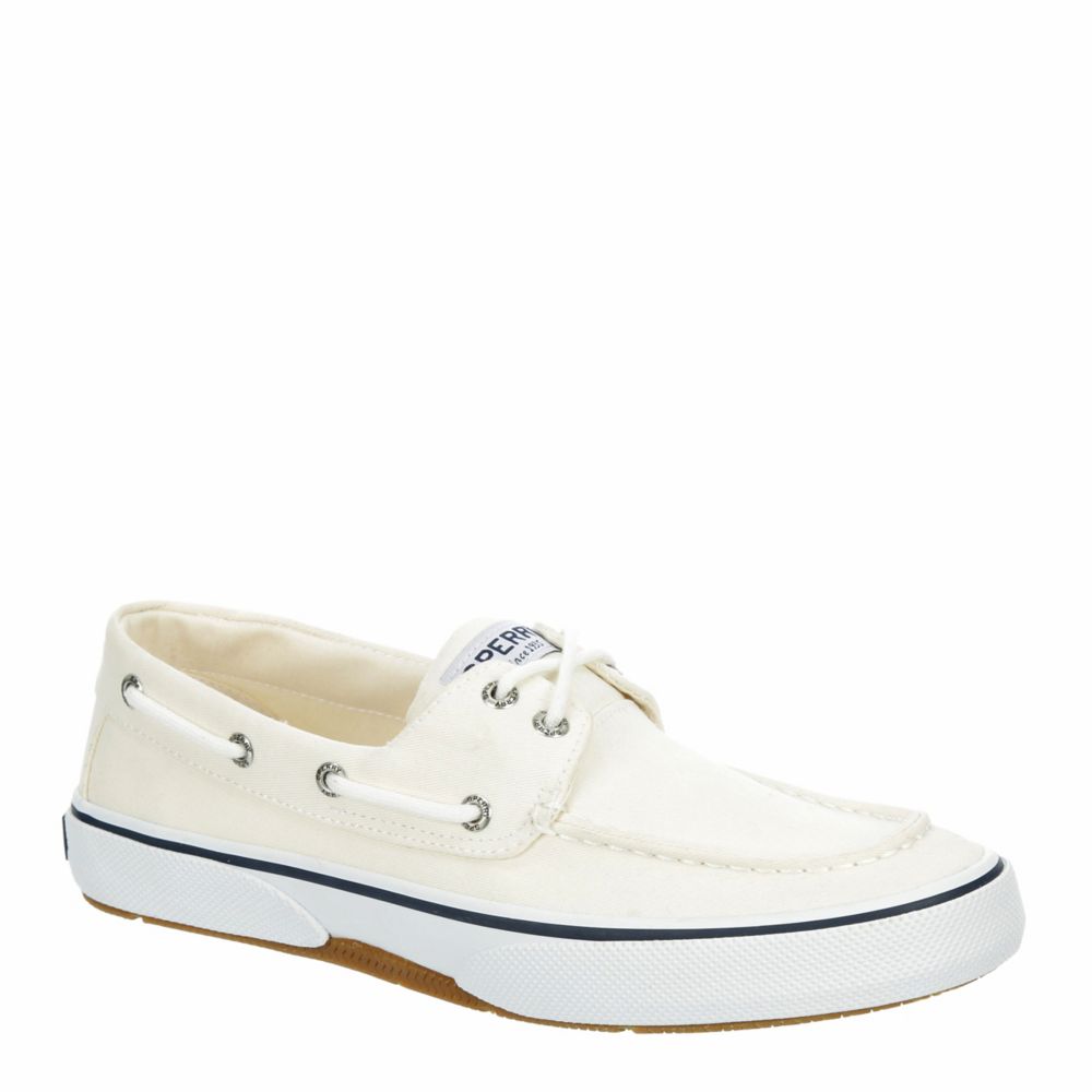 White hot sale sperrys men's