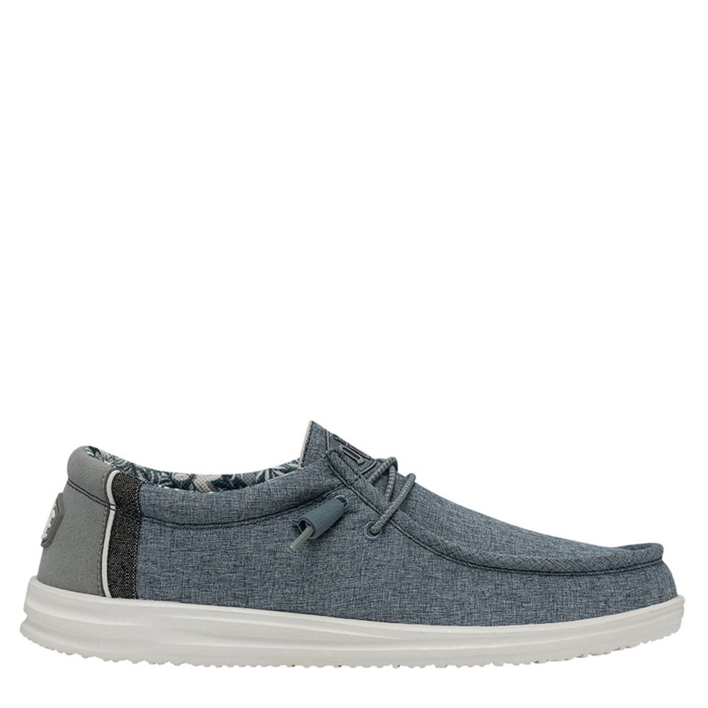 Light Blue Heydude Mens Wally Slip On Sneaker, Athletic & Sneakers