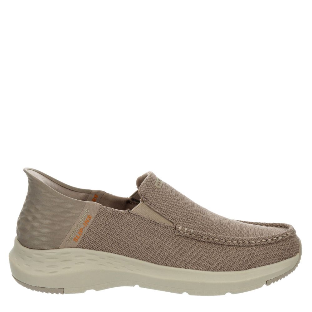 Brown Mens Slip-ins Parson Slip On Sneaker, Skechers