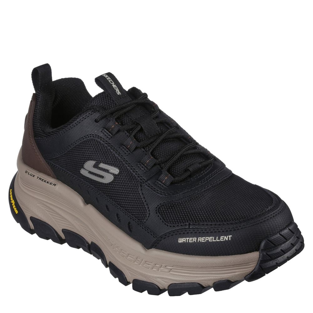 Black Skechers Mens Dlux Trekker Shoe | Hiking & Trail Shoes | Rack Room Shoes