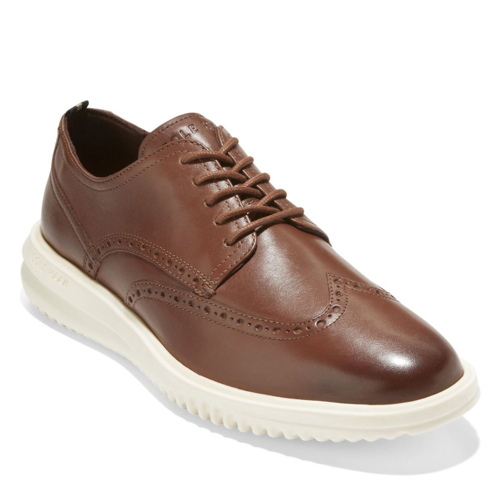 Tan Cole Haan Mens Grand Wingtip Oxford | Casual Shoes | Rack Room Shoes
