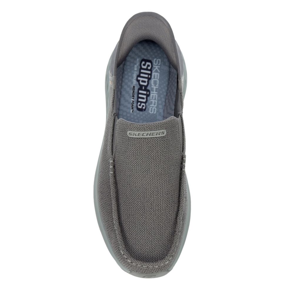 Grey Mens Slip-ins Parson Slip On Sneaker, Skechers