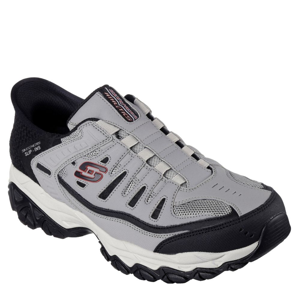 SKECHERS MENS SLIP INS AFTER BURN HIKING SHOE BLACK