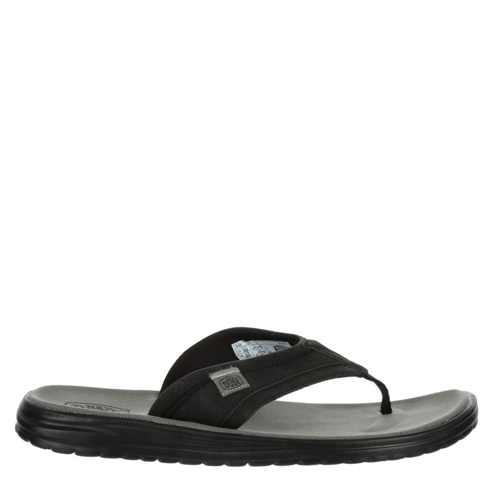 Puma men hot sale black flipflop