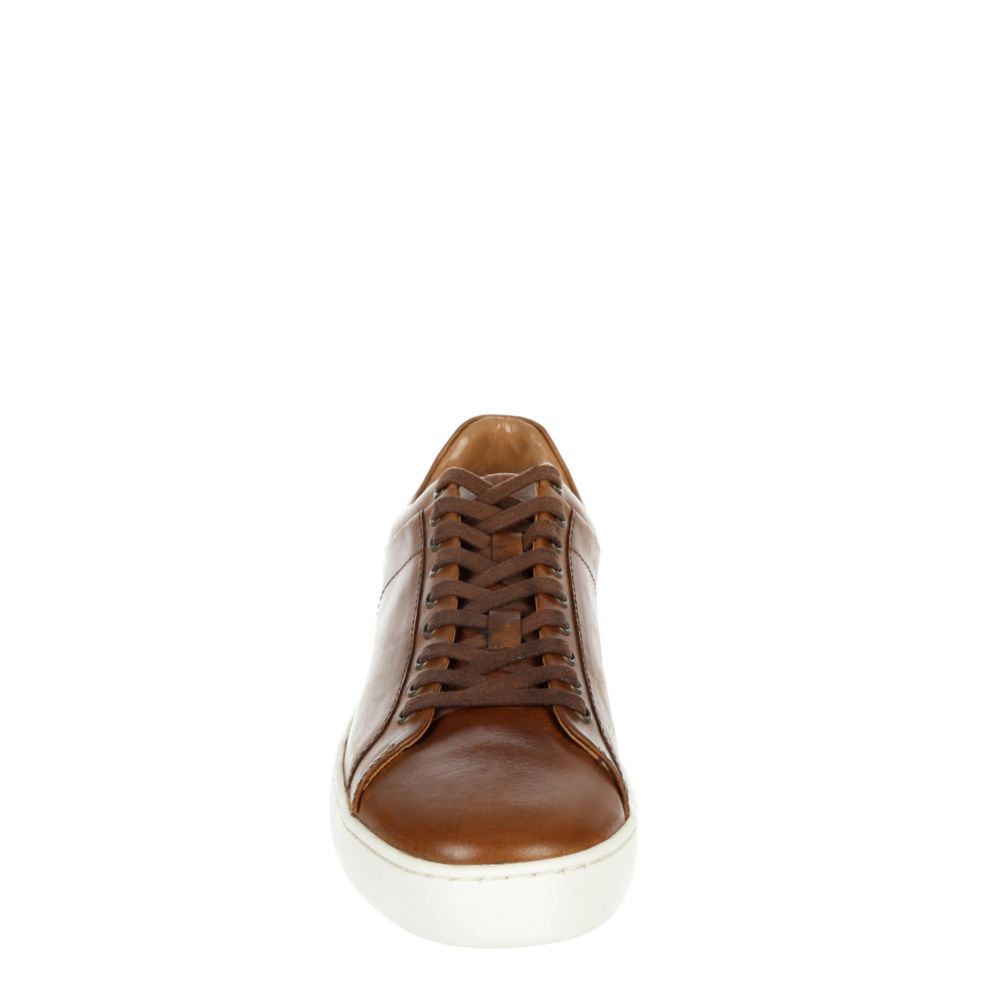 MENS DEVON LACE UP SNEAKER - COGNAC