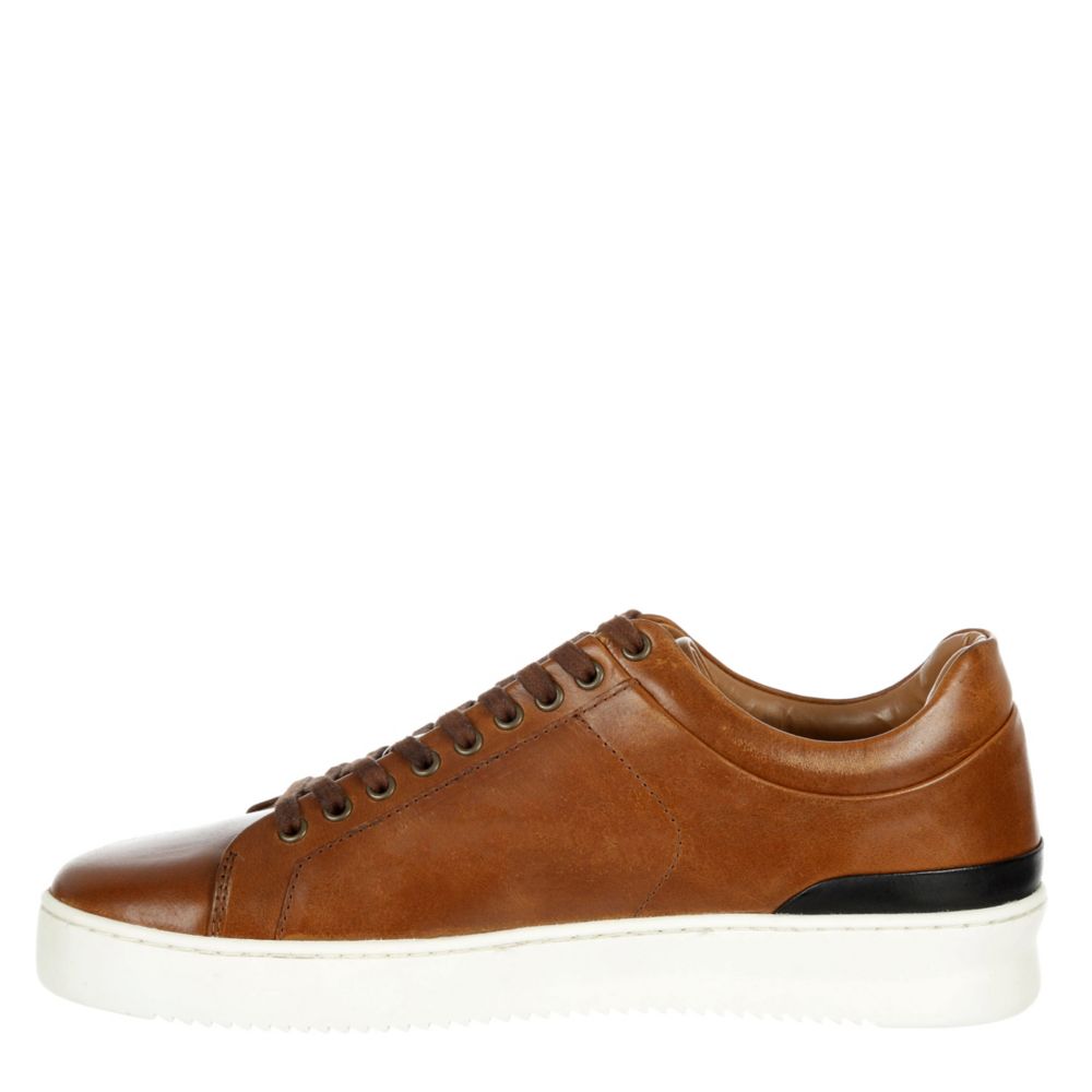 MENS DEVON LACE UP SNEAKER - COGNAC