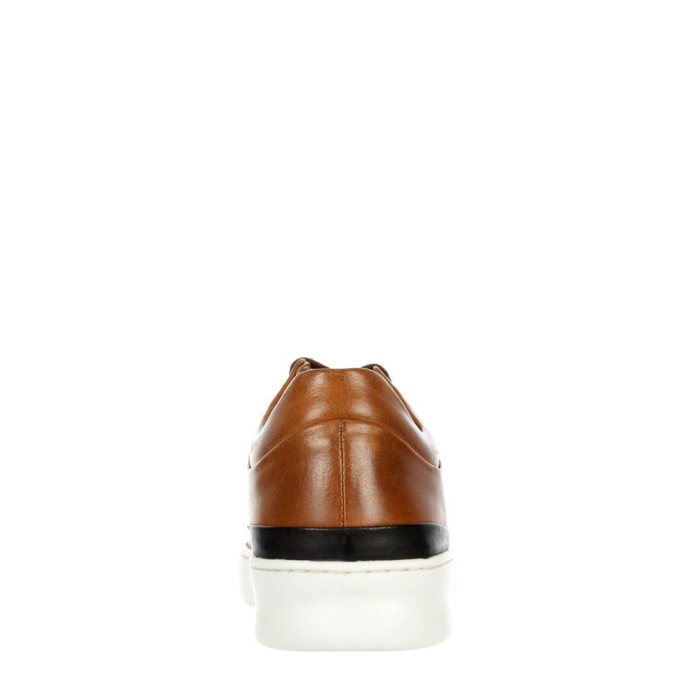MENS DEVON LACE UP SNEAKER - COGNAC