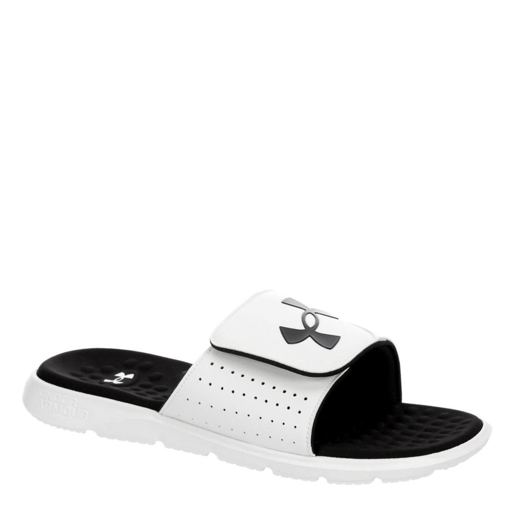 Men's White/Red Louisville Cardinals Slydr Pro Slide Sandals