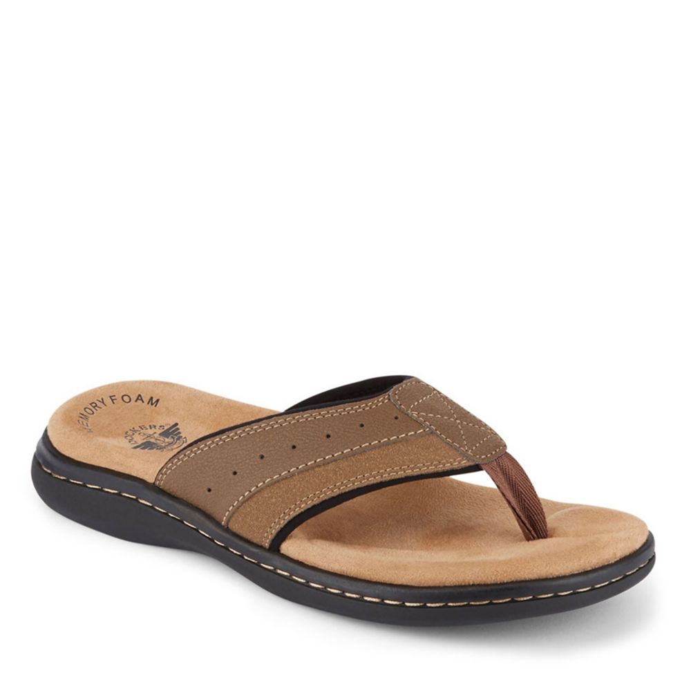 Brown Dockers Mens Laguna Flip Flop Sandal | Promotions Eligible | Rack ...