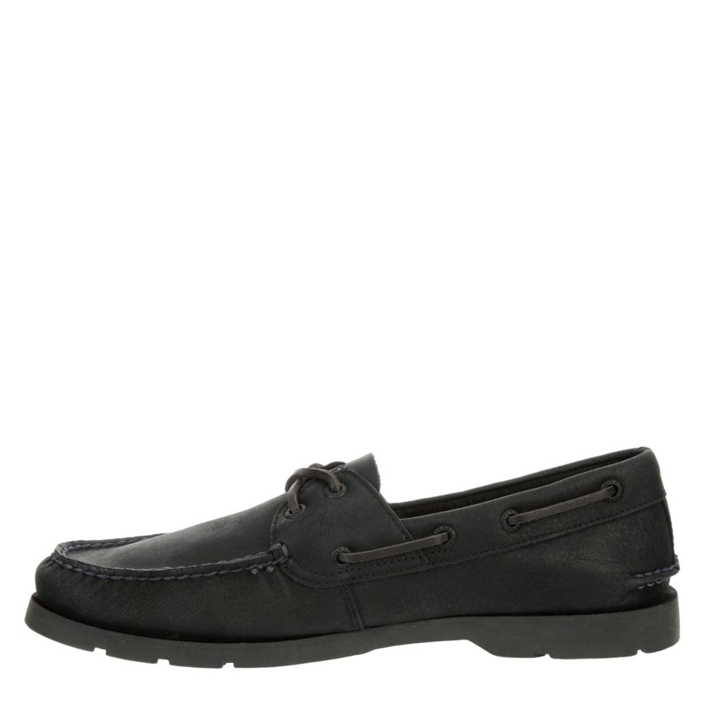 Black Sperry Mens Leeward Boat Shoe | Rack Room Shoes