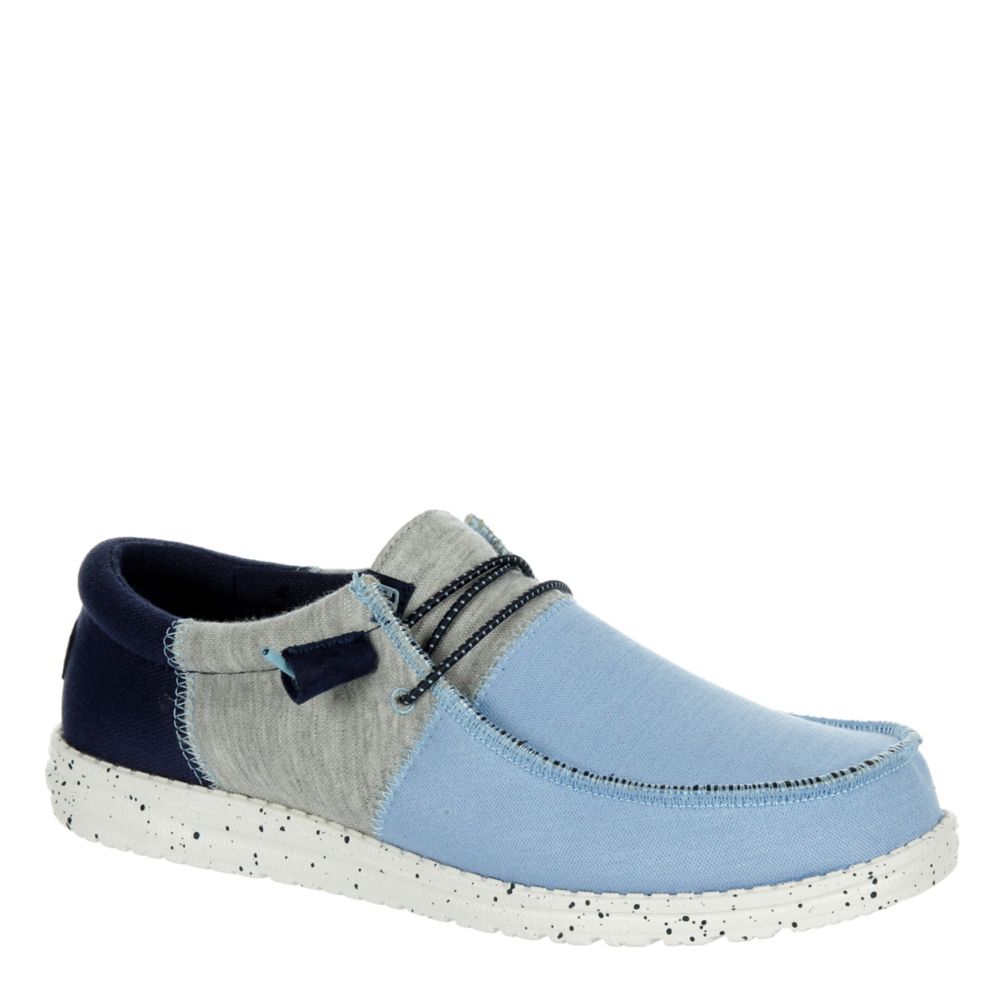 Light Blue Heydude Mens Wally Slip On Sneaker, Athletic & Sneakers