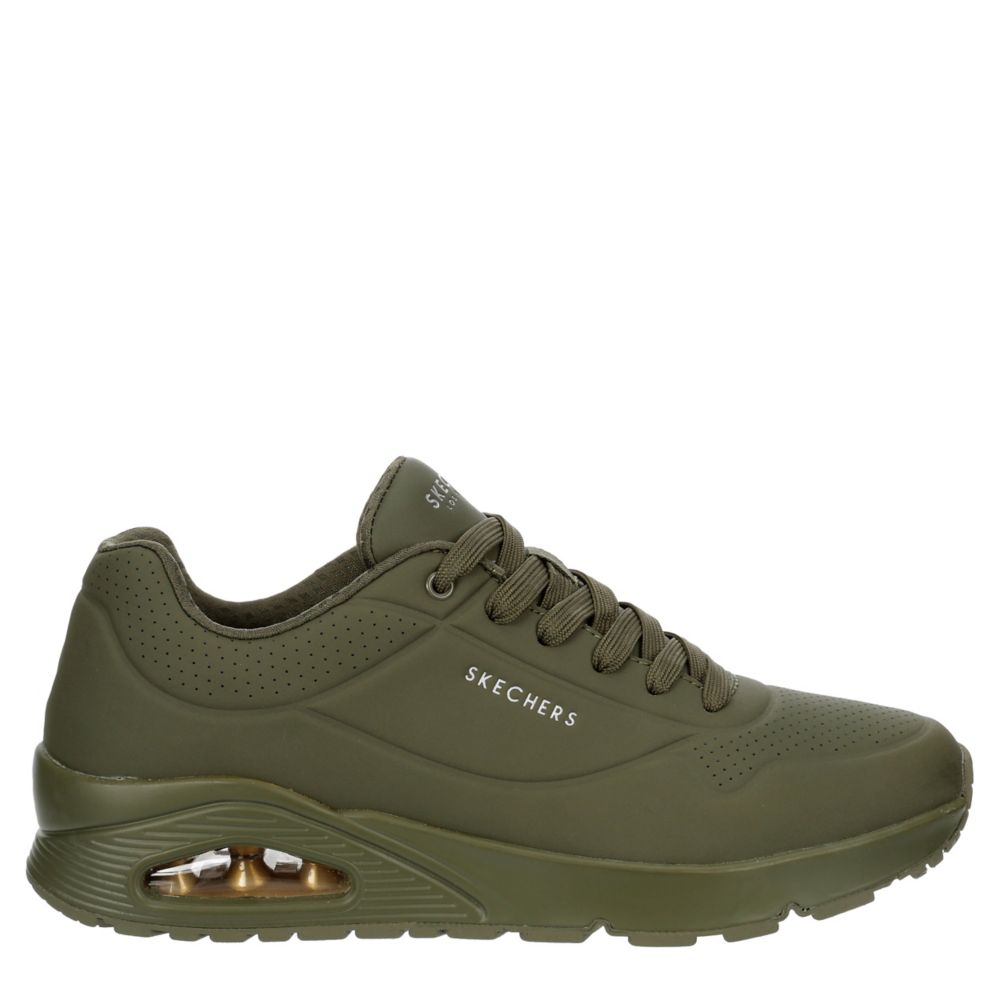 Olive Mens Uno Sneaker, Skechers