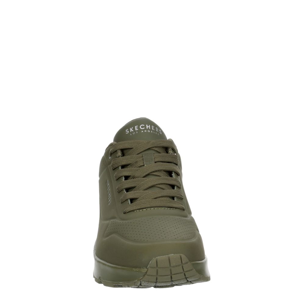 Olive Mens Uno Sneaker, Skechers