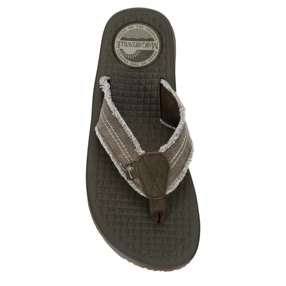 MENS RAG TIME FLIP FLOP SANDAL DARK BROWN