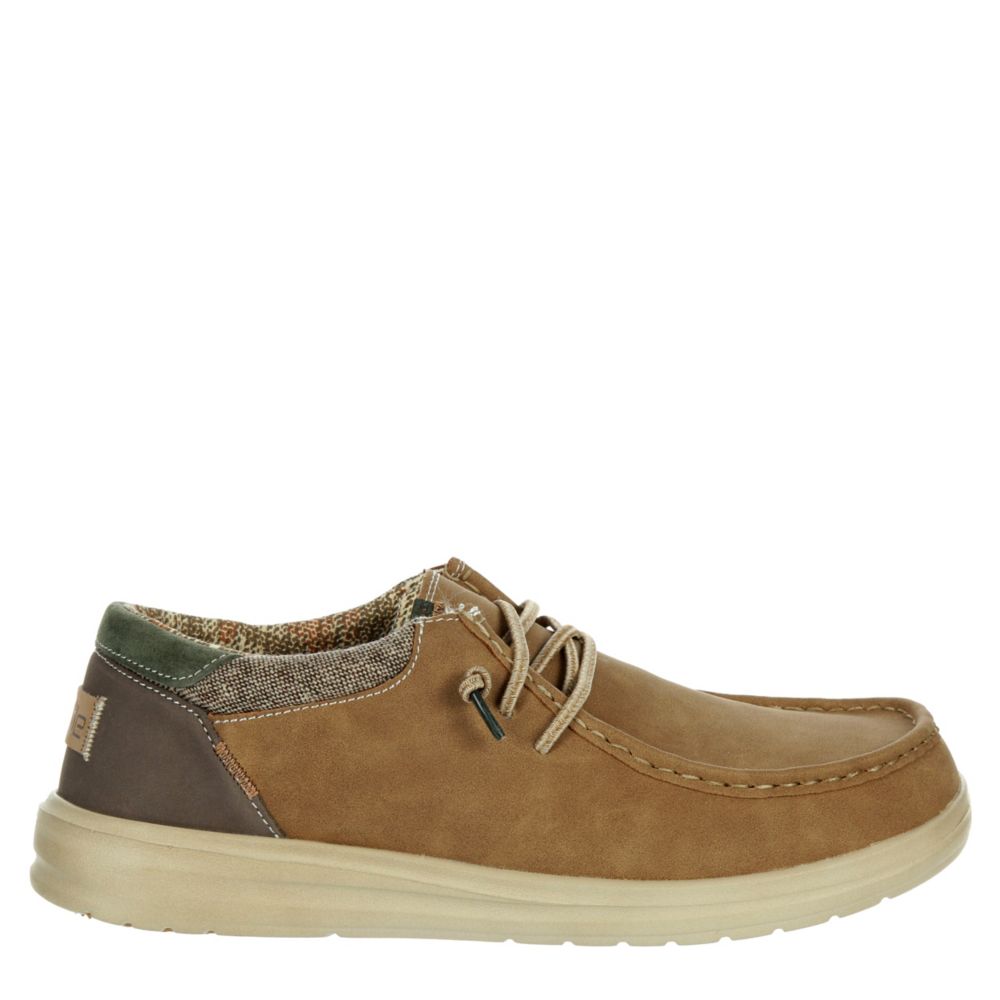 Hey Dude Wally Suede Shoe - Men's Shoes in Recycled Leather Nut