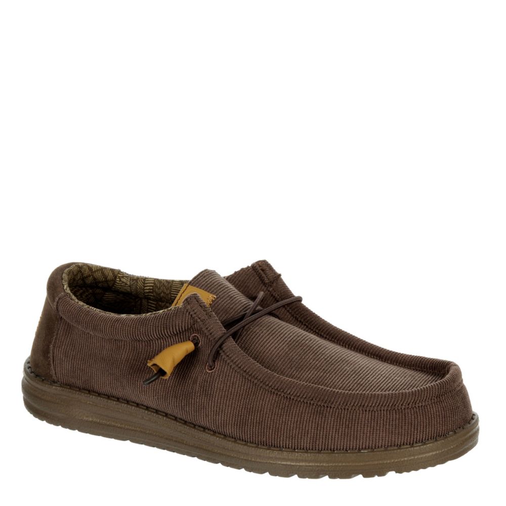 Hey Dude Wally Suede Men's Nut Shoes - Free Delivery at