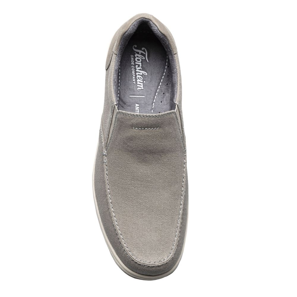 Grey Florsheim Mens Lakeside Canvas Moc Toe Slip On | Casual Shoes ...