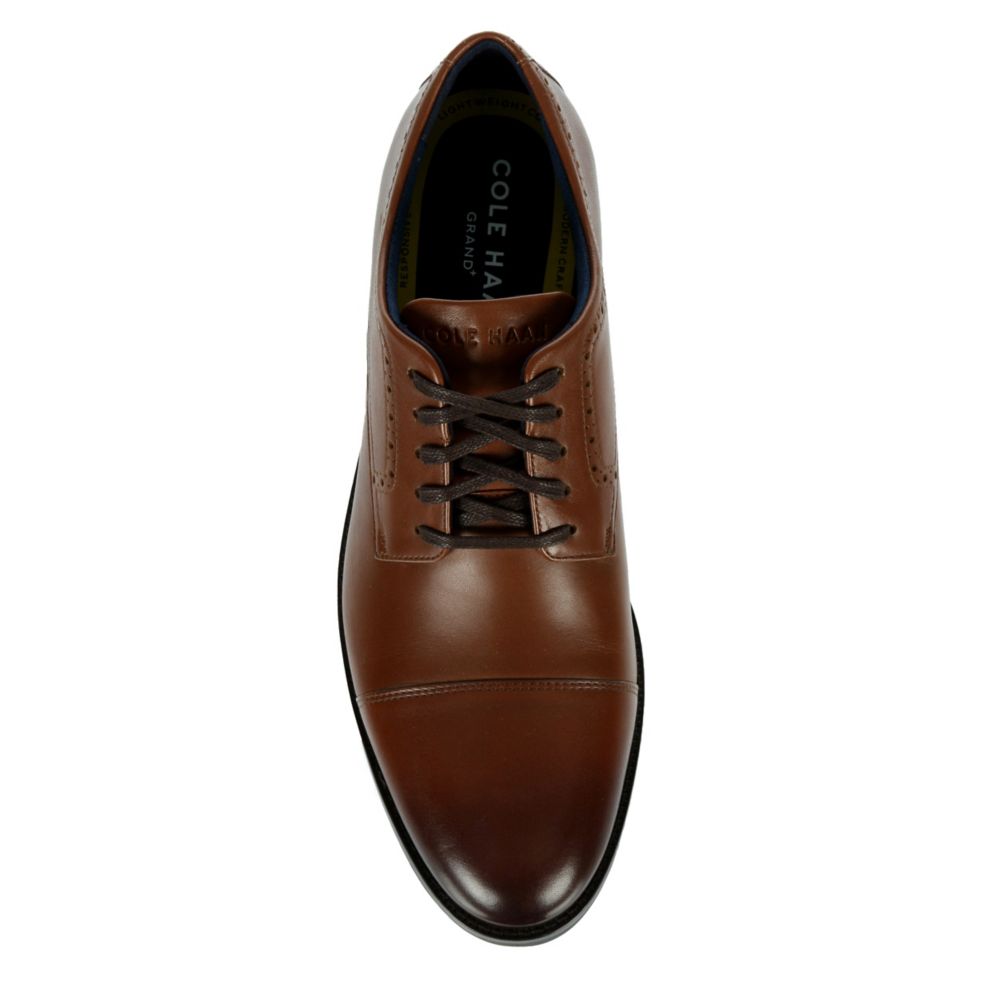 Cognac Cole Haan Mens Grand Dress Cap Toe Oxford Rack Room Shoes