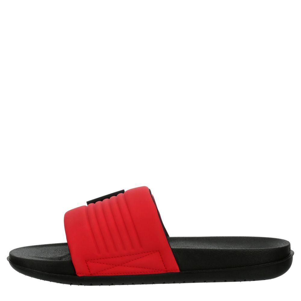 Red nike cheap slides mens