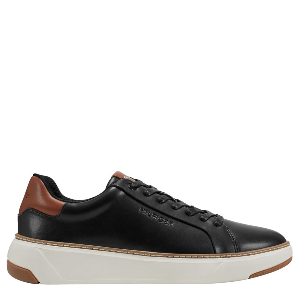 Tommy hilfiger cheap leather sneaker black