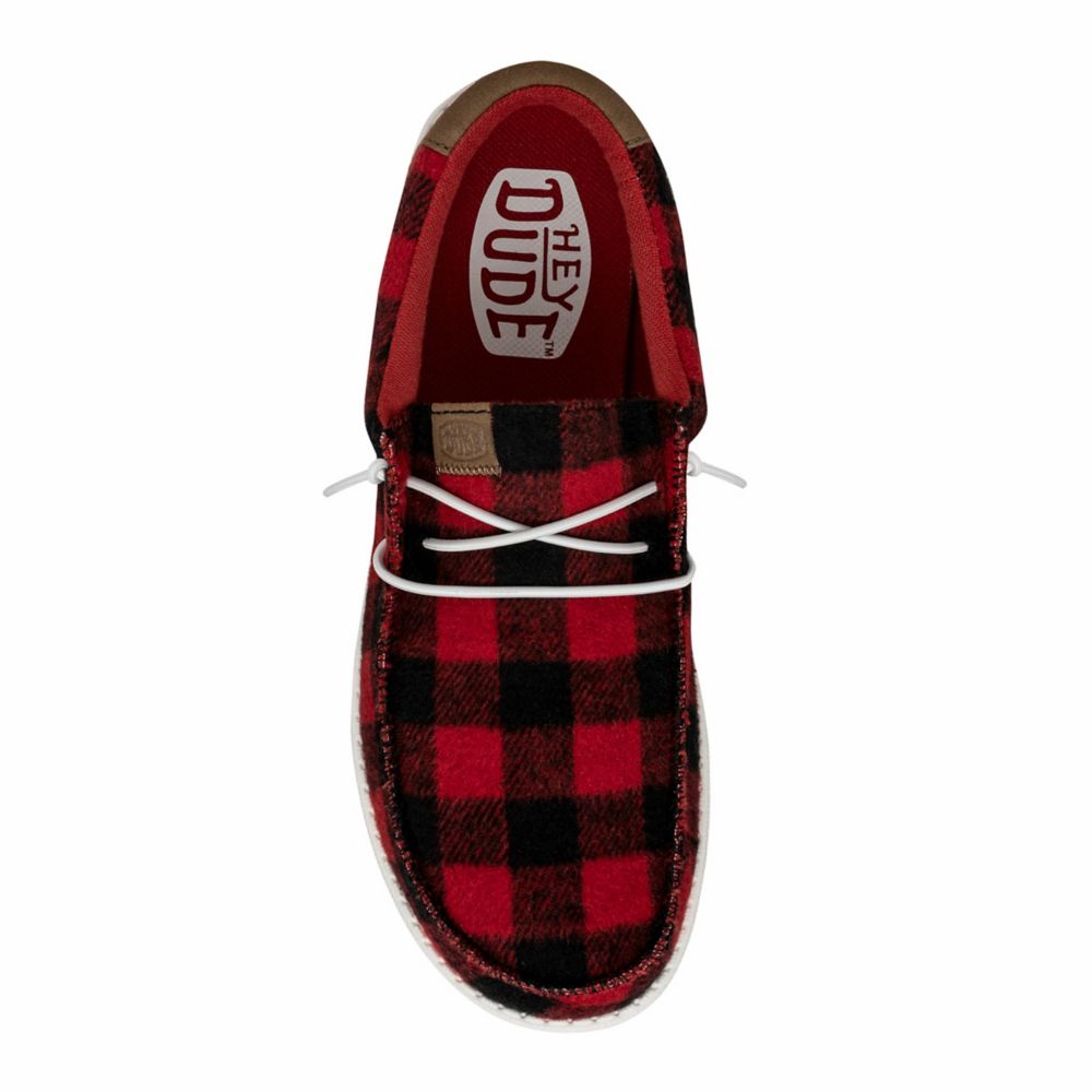 Heydude Mens Wally Slip On Sneaker - Red