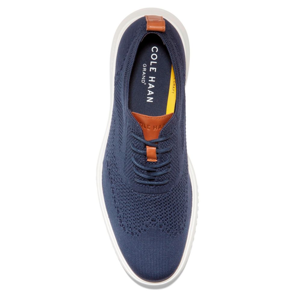 Navy Cole Haan Mens Grand+ Stitchlite Wingtip Oxford | Rack