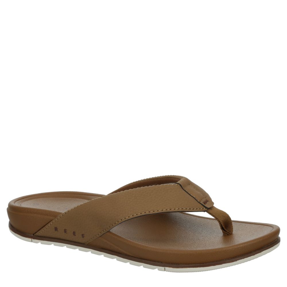 ★SAINT SATIN☆Breen Flip Flop Cushion Slippers Tan Reef Mens Cushion Bonzer Flip Flop Sandal | Rack Room Shoes
