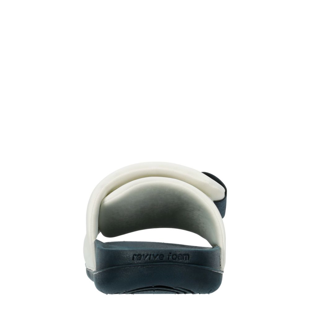 NIKE MENS OFFCOURT ADJUST SLIDE SANDAL - NAVY