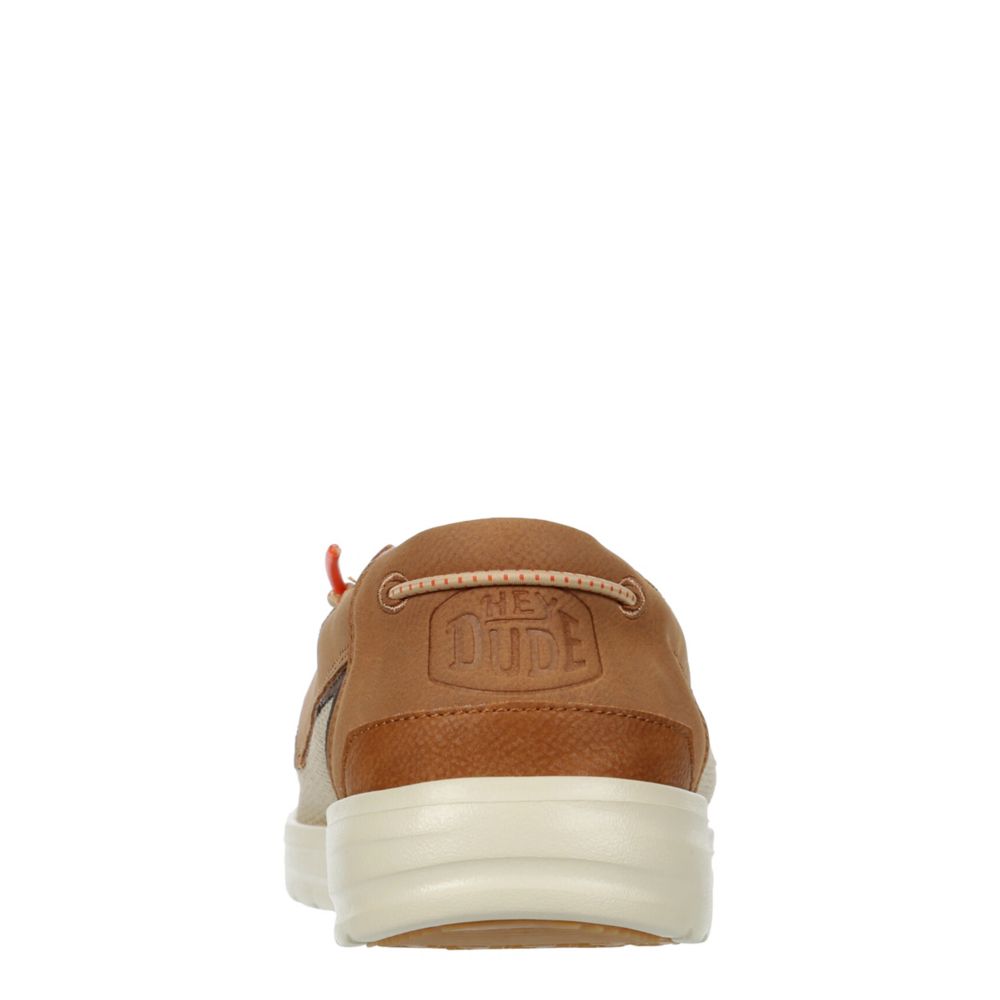HEYDUDE MENS WELSH BOAT SHOE - TAN