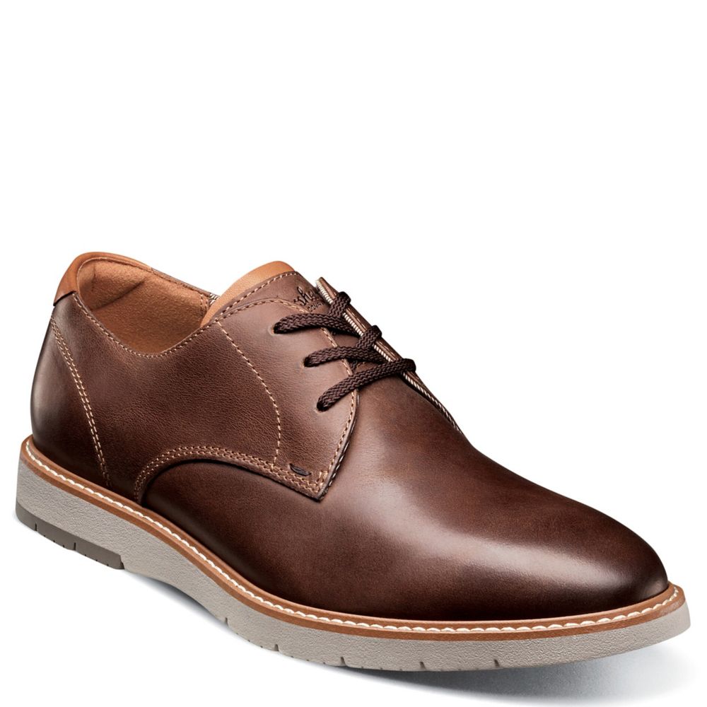 FLORSHEIM MENS VIBE PLAIN TOE OXFORD BROWN