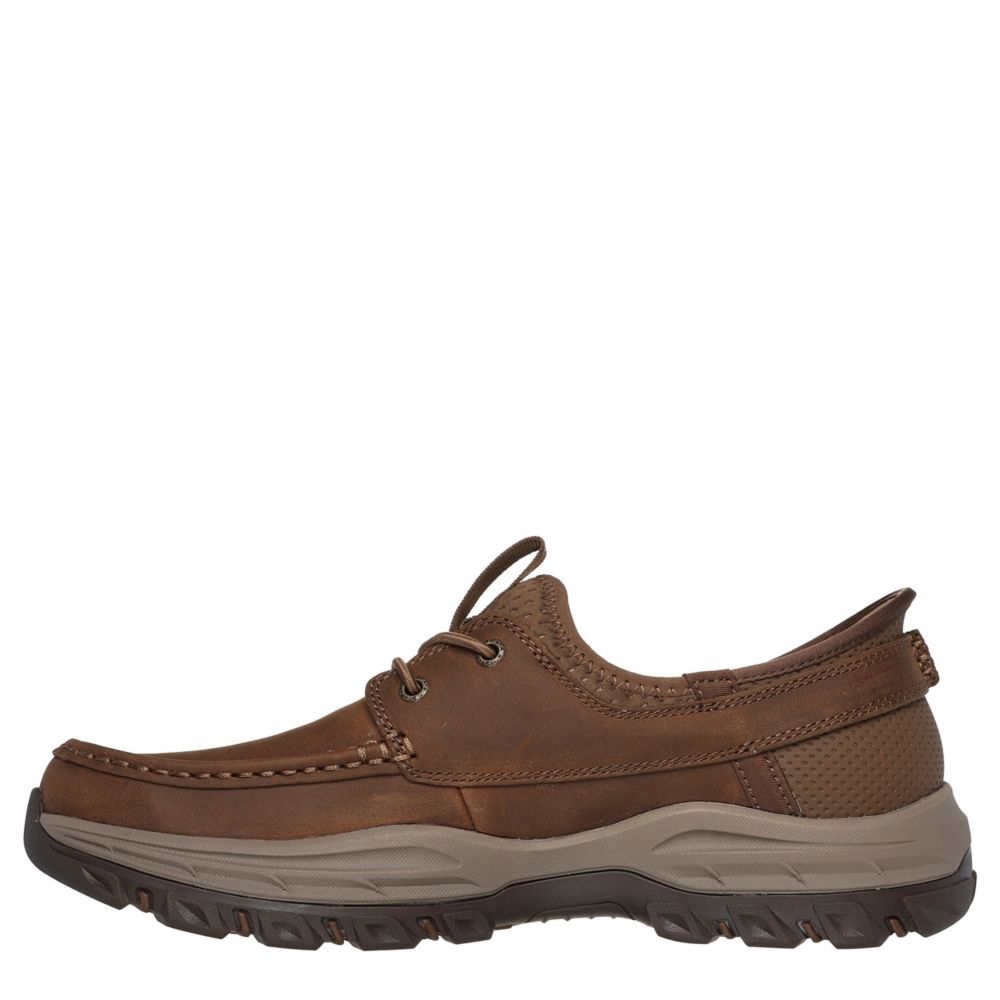 Brown Skechers Mens Slip-ins Shore Thing Boat Shoe | Rack