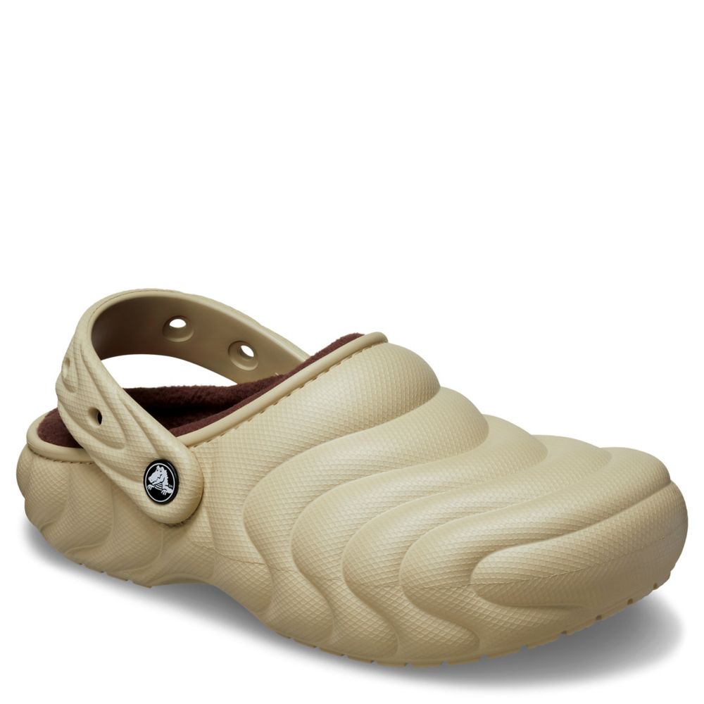 Beige Crocs Unisex Classic Lined Overpuff Clog Rack Room Shoes