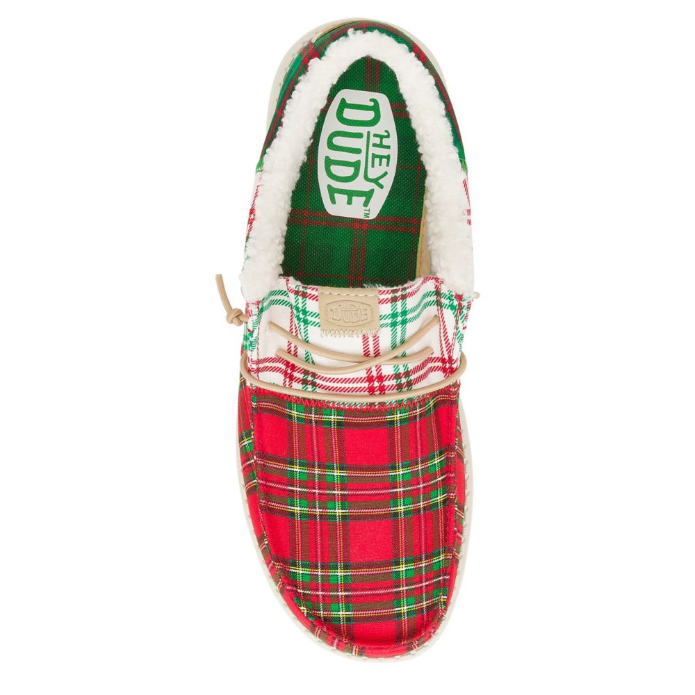 MENS WALLY TRI PLAID SLIP ON SNEAKER