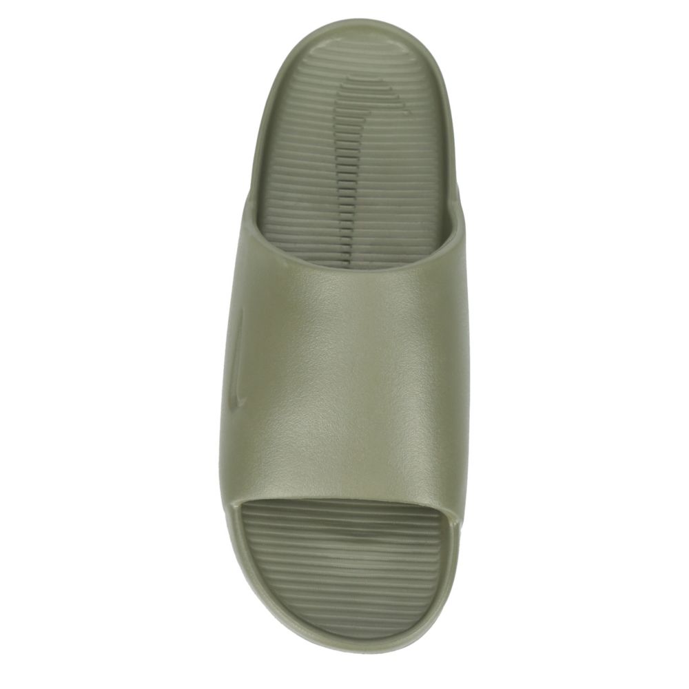 Olive green nike slides best sale