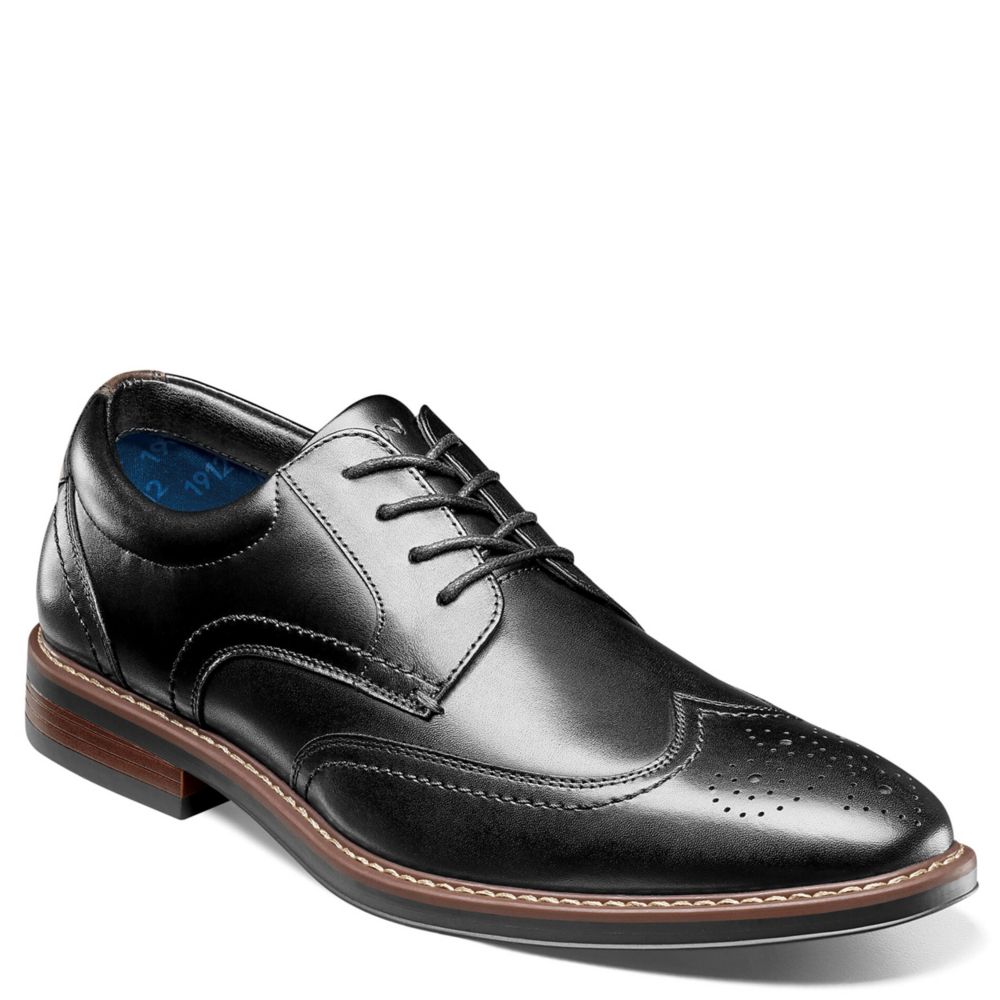 Black Nunn Bush Mens Centro Flex Wingtip Oxford | Rack Room Shoes