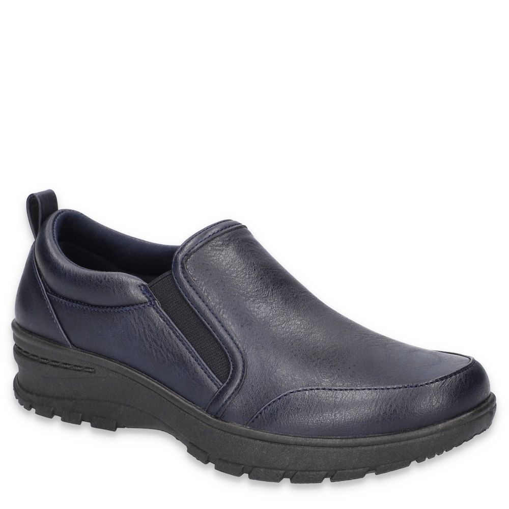 Easy Works Womens Garland Slip Resistant Work Shoe Work Safety Shoes - Navy Size 6M