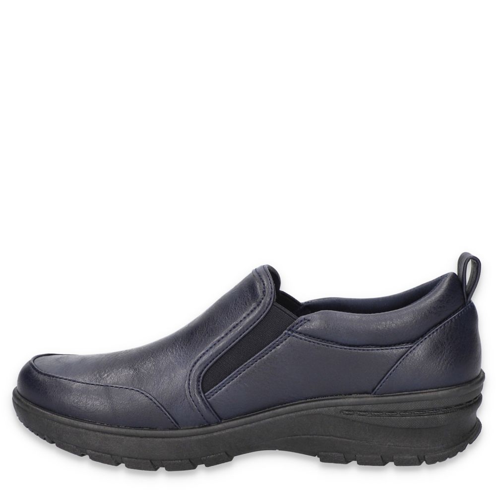 Easy Works Womens Garland Slip Resistant Work Shoe Work Safety Shoes - Navy Size 6M