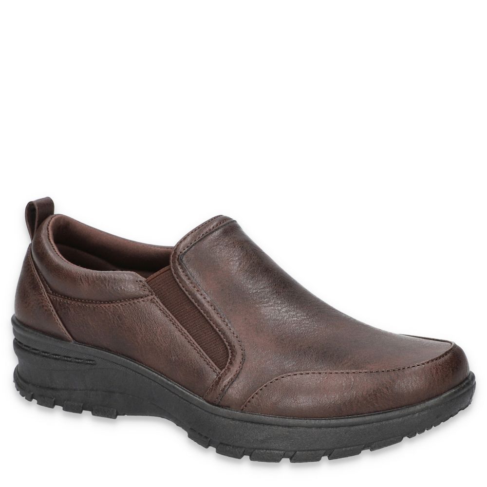 Easy Works Womens Garland Slip Resistant Work Shoe Work Safety Shoes - Brown Size 6M