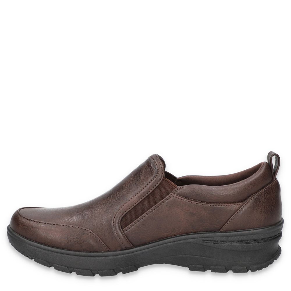 Easy Works Womens Garland Slip Resistant Work Shoe Work Safety Shoes - Brown Size 6M