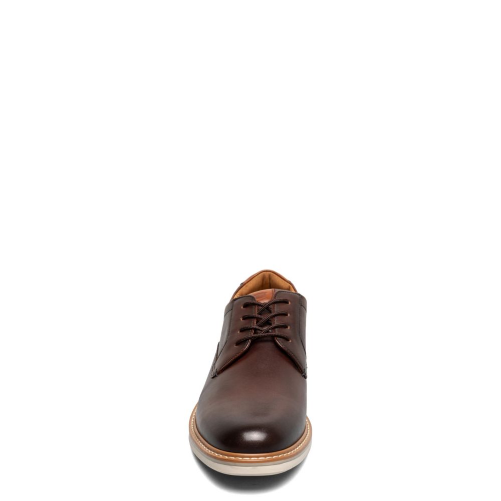 Vintage Brown THE FLORSHEIM SHOE Comfort Cushion Square Toe Oxford Dress Shoes - 7-1/2 D
